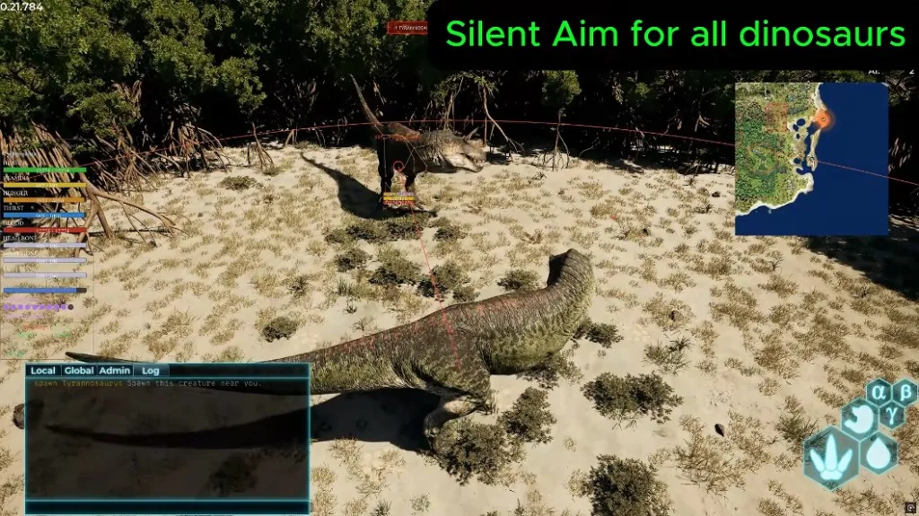 The Isle cheats forum guide — panic key configuration Evrima gameplay screenshot