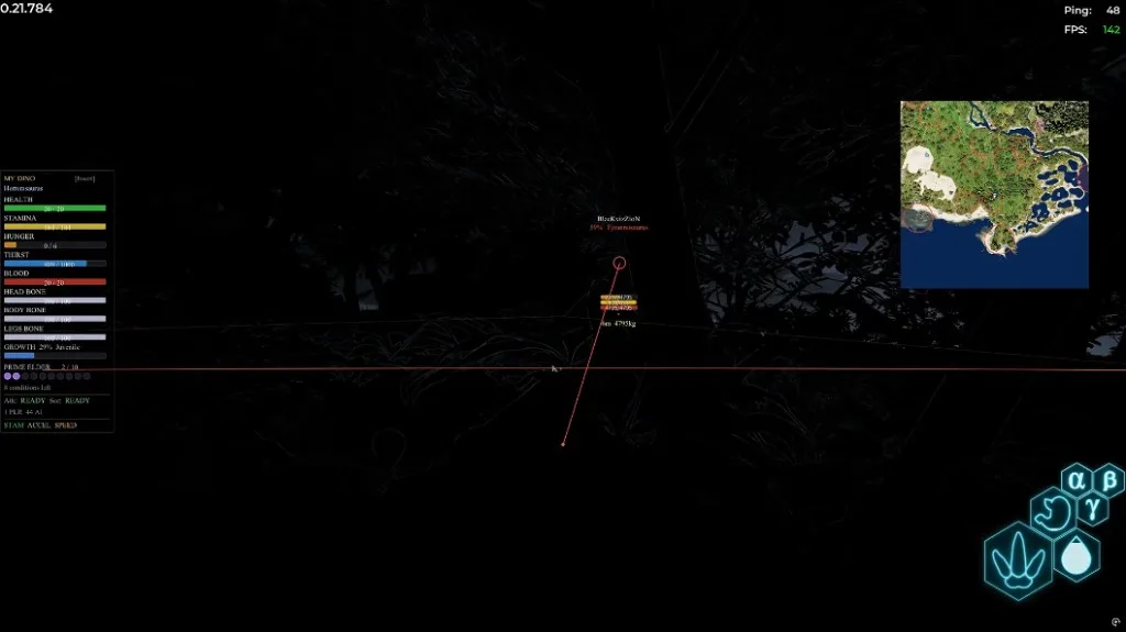 The Isle cheats forum guide — visible check settings Evrima gameplay screenshot