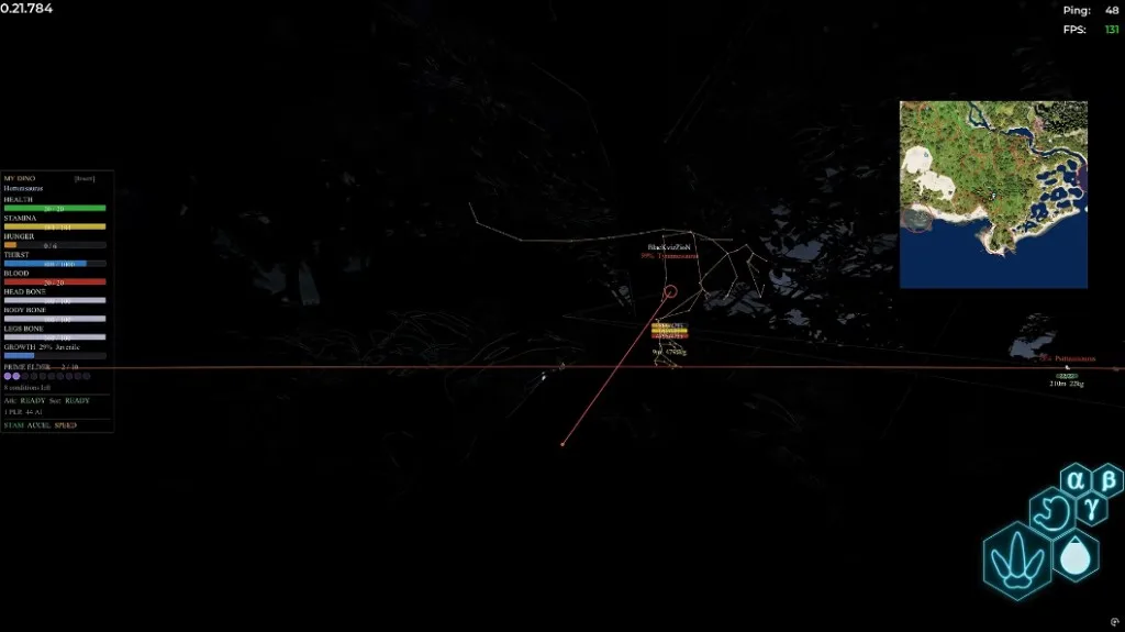 The Isle silent aim with snapline targeting on distant carnivore